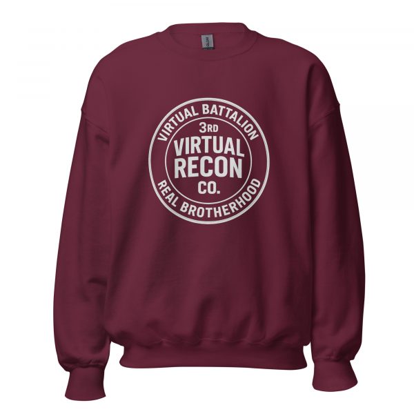 unisex-crew-neck-sweatshirt-maroon-front-68c3405a9f87e.jpg Virtual Battalion Real Brotherhood Crewneck | Classic | 2-5X