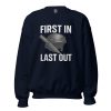 unisex-crew-neck-sweatshirt-navy-front-68c33fb84807b.jpg First In Last Out Crewneck | Classic | 2-5X
