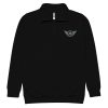 Grey Embroidered Logo 1/4 Zip Fleece Pullover | Premium | S-XL