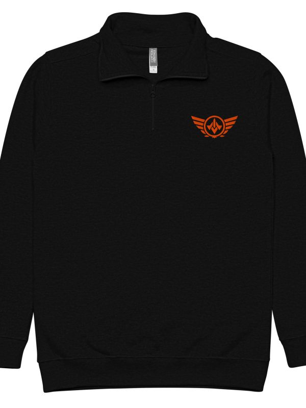 Orange Embroidered Logo 1/4 Zip Fleece Pullover | Premium | S-XL