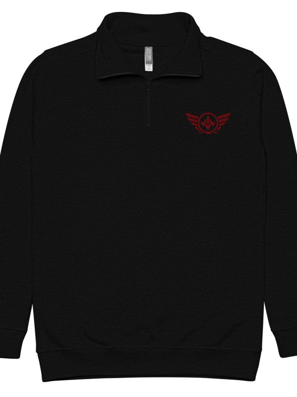 Maroon Embroidered Logo 1/4 Zip Fleece Pullover | Premium | S-XL