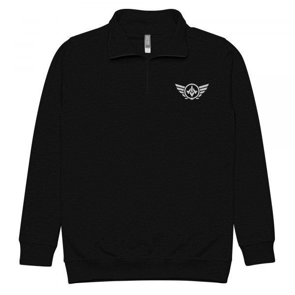 White Embroidered Logo 1/4 Zip Fleece Pullover | Premium | 2-3X