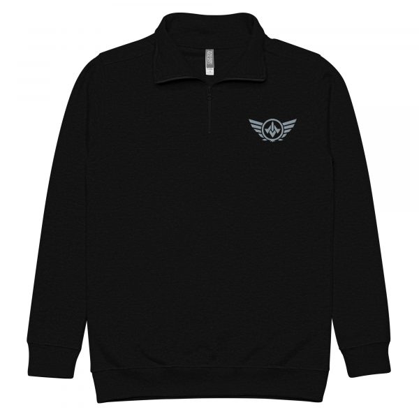 Grey Embroidered Logo 1/4 Zip Fleece Pullover | Premium | 2-3X