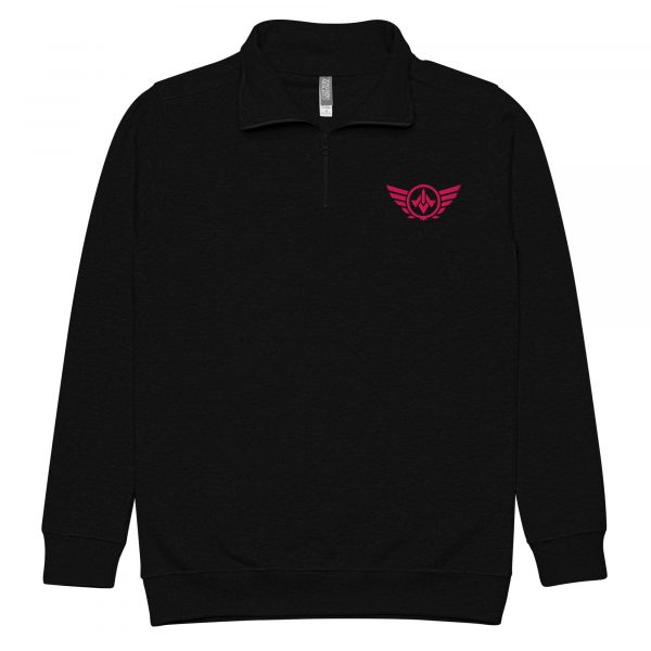 unisex-fleece-pullover-black-front-68c34a57671b9.jpg Flamingo Embroidered Logo 1/4 Zip Fleece Pullover | Premium | 2-3X