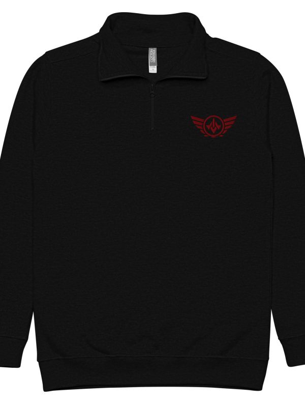 Maroon Embroidered Logo 1/4 Zip Fleece Pullover | Premium | 2-3X