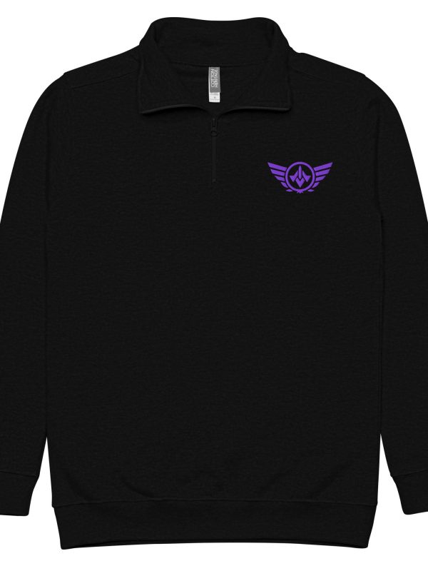 Purple Embroidered Logo 1/4 Zip Fleece Pullover | Premium | 2-3X