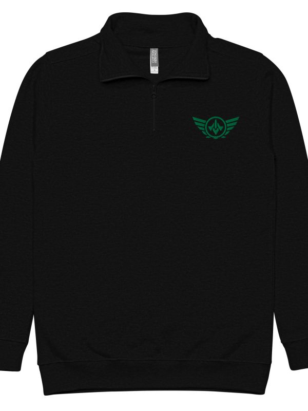 Kelly Green Embroidered Logo 1/4 Zip Fleece Pullover | Premium | 2-3X