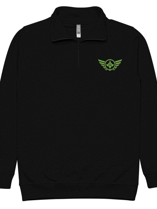 Kiwi Green Embroidered Logo 1/4 Zip Fleece Pullover | Premium | 2-3X