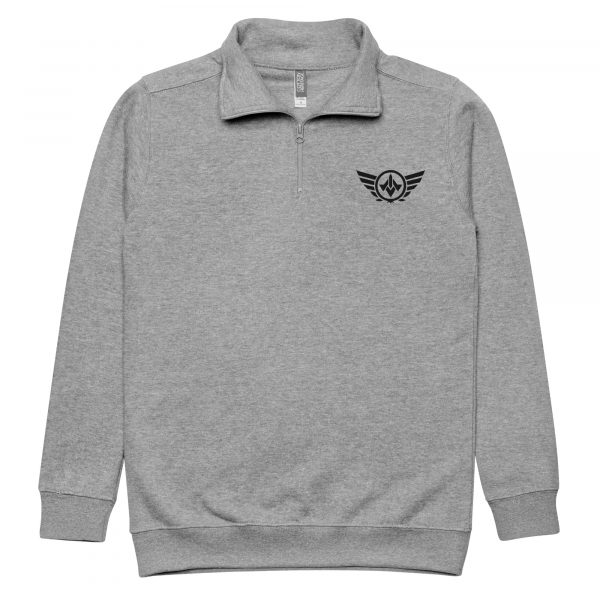 Black Embroidered Logo 1/4 Zip Fleece Pullover | Premium | S-XL