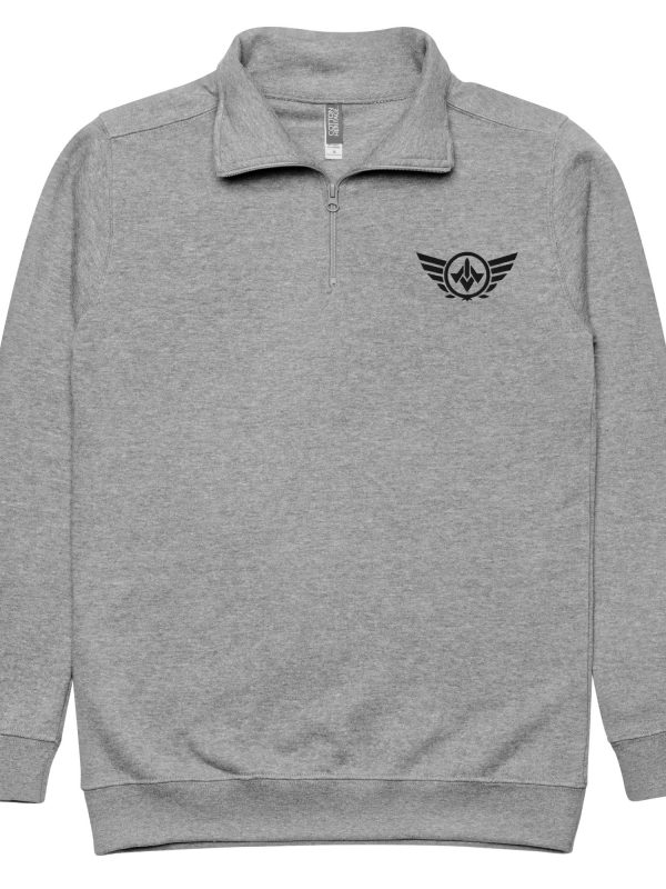 Black Embroidered Logo 1/4 Zip Fleece Pullover | Premium | S-XL