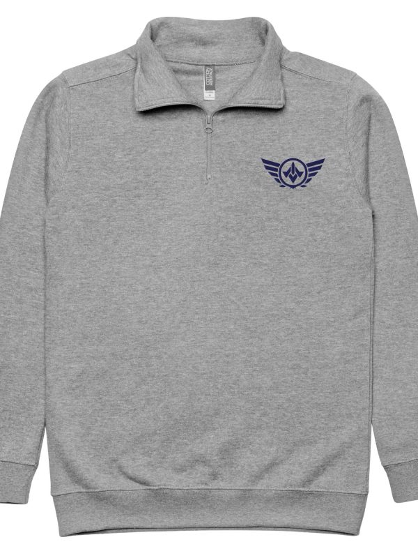 Navy Embroidered Logo 1/4 Zip Fleece Pullover | Premium | S-XL