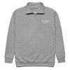 White Embroidered Logo 1/4 Zip Fleece Pullover | Premium | 2-3X