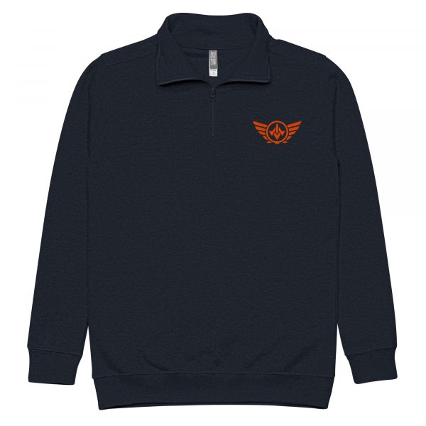 Orange Embroidered Logo 1/4 Zip Fleece Pullover | Premium | S-XL