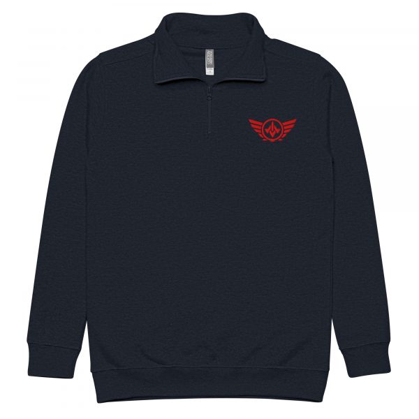 Red Embroidered Logo 1/4 Zip Fleece Pullover | Premium | S-XL