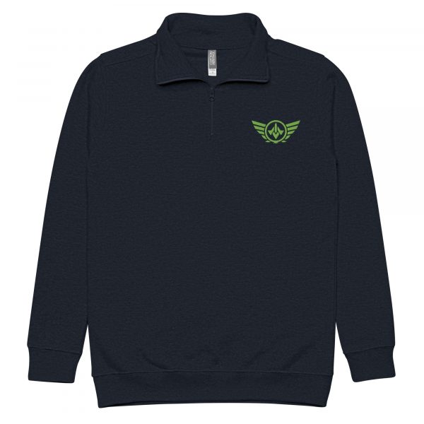 Kiwi Green Embroidered Logo 1/4 Zip Fleece Pullover | Premium | S-XL