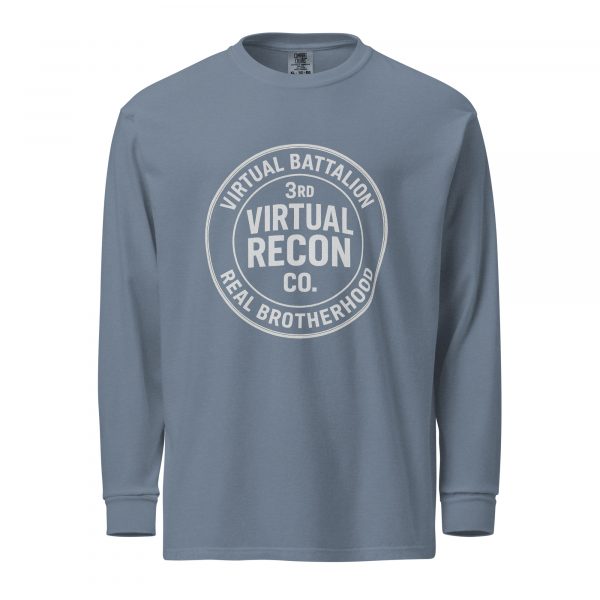 unisex-garment-dyed-heavyweight-long-sleeve-shirt-blue-jean-front-68c19e77dc742.jpg Virtual Battalion Real Brotherhood Long Sleeve | Premium Heavyweight | 2-3X