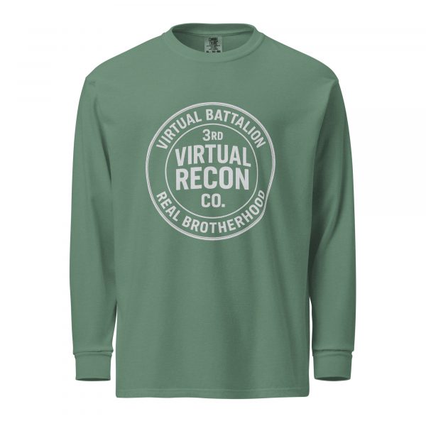 unisex-garment-dyed-heavyweight-long-sleeve-shirt-light-green-front-68c19e77dcd2c.jpg Virtual Battalion Real Brotherhood Long Sleeve | Premium Heavyweight | 2-3X