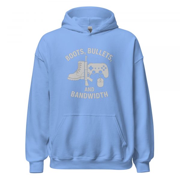 unisex-heavy-blend-hoodie-carolina-blue-front-68c1a701a37a5.jpg Boots, Bullets, and Bandwidth Hoodie | Classic | 2-5X