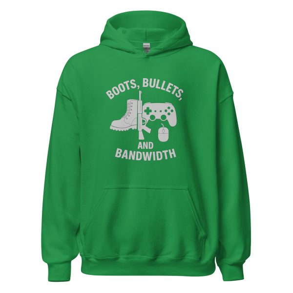 unisex-heavy-blend-hoodie-irish-green-front-68b767f1cdd09.jpg Boots, Bullets, and Bandwidth Hoodie | Classic | XS-XL