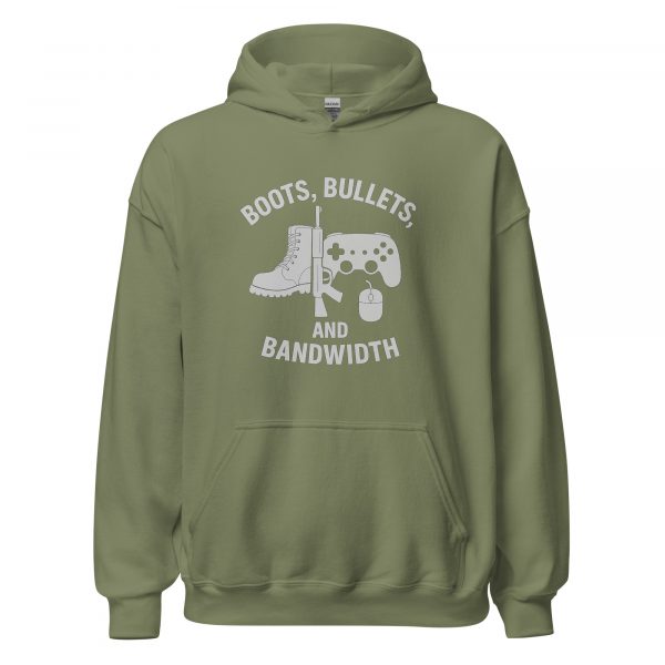 unisex-heavy-blend-hoodie-military-green-front-68c1a70193522.jpg Boots, Bullets, and Bandwidth Hoodie | Classic | 2-5X