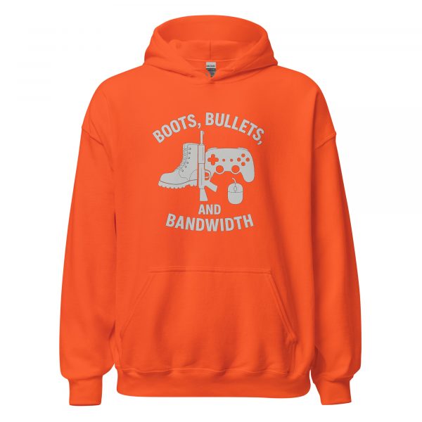 unisex-heavy-blend-hoodie-orange-front-68b767f1db47e.jpg Boots, Bullets, and Bandwidth Hoodie | Classic | XS-XL