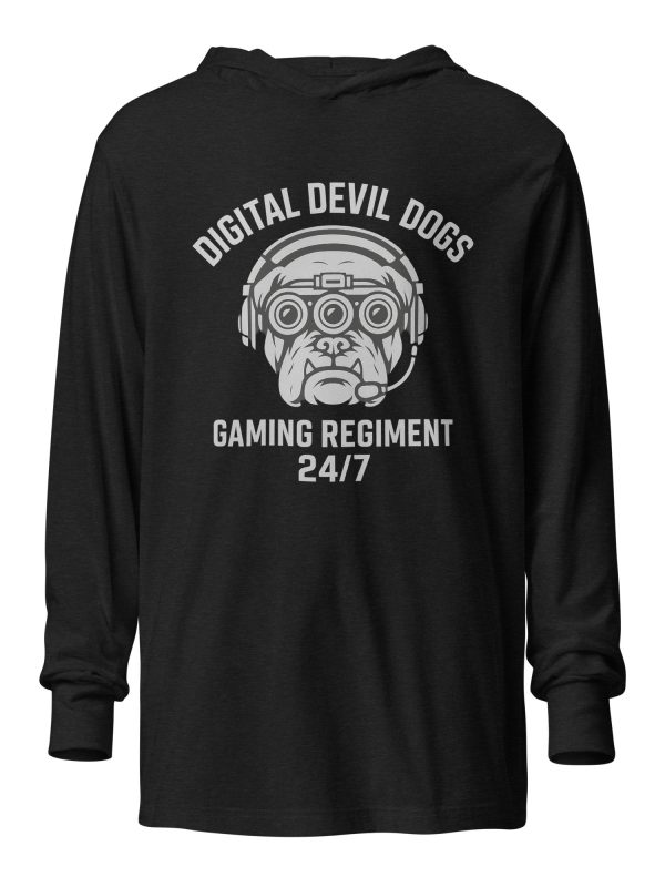 Digital Devil Dogs Hooded Long Sleeve | Premium Lightweight | S-XL
