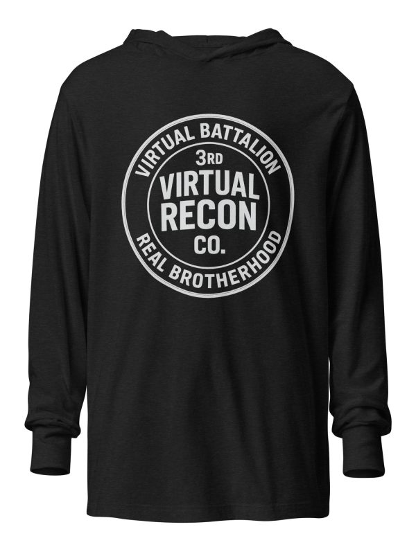 unisex-hooded-long-sleeve-tee-charcoal-black-triblend-front-68b68839b1bd4.jpg Virtual Battalion Real Brotherhood Hooded Long Sleeve | Premium Lightweight | S-XL