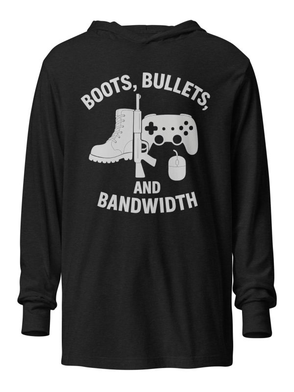 Boots, Bullets, and Bandwidth Hooded Long Sleeve | Premium Lightweight | 2X