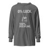 unisex-hooded-long-sleeve-tee-grey-triblend-front-68b685627a53f.jpg 0% Luck 100% Discipline Hooded Long Sleeve | Premium Lightweight | S-XL