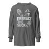 unisex-hooded-long-sleeve-tee-grey-triblend-front-68b6876dea009.jpg Embrace The Suck Hooded Long Sleeve | Premium Lightweight | S-XL