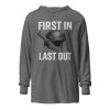 unisex-hooded-long-sleeve-tee-grey-triblend-front-68c181e790619.jpg First In Last Out Hooded Long Sleeve | Premium Lightweight | 2X