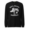 unisex-long-sleeve-tee-black-front-68b67af2b34fa.jpg Boots, Bullets, and Bandwidth Long Sleeve | Select | XS-XL