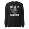 unisex-long-sleeve-tee-black-heather-front-68b67c402f8a7.jpg First In First Out Long Sleeve | Select | XS-XL