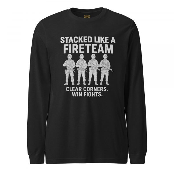 unisex-long-sleeve-tee-black-heather-front-68b67cb805e20.jpg Stacked Like A Fireteam Long Sleeve | Select | XS-XL
