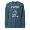 unisex-long-sleeve-tee-heather-deep-teal-front-68c17c0bde2a8.jpg 0% Luck 100% Discipline Long Sleeve | Select | 2X