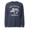 unisex-long-sleeve-tee-heather-navy-front-68b67af2c3693.jpg Boots, Bullets, and Bandwidth Long Sleeve | Select | XS-XL
