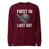 unisex-long-sleeve-tee-maroon-front-68b67c403383a.jpg First In First Out Long Sleeve | Select | XS-XL