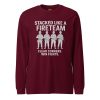 unisex-long-sleeve-tee-maroon-front-68b67cb80a90b.jpg Stacked Like A Fireteam Long Sleeve | Select | XS-XL
