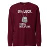 unisex-long-sleeve-tee-maroon-front-68c17c0bd52ae.jpg 0% Luck 100% Discipline Long Sleeve | Select | 2X