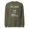 unisex-long-sleeve-tee-military-green-front-68c17c0be1036.jpg 0% Luck 100% Discipline Long Sleeve | Select | 2X