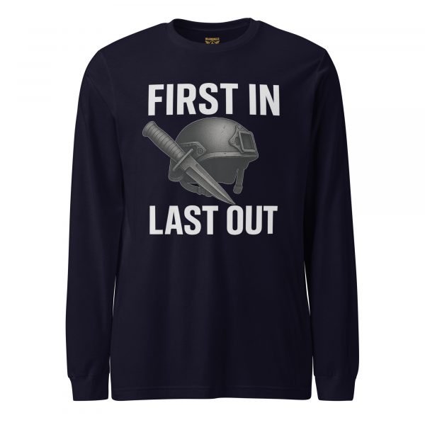 unisex-long-sleeve-tee-navy-front-68b67c4032178.jpg First In First Out Long Sleeve | Select | XS-XL