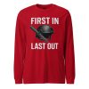 unisex-long-sleeve-tee-red-front-68b67c40353c6.jpg First In First Out Long Sleeve | Select | XS-XL