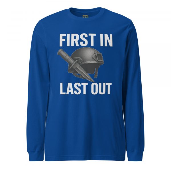 unisex-long-sleeve-tee-true-royal-front-68b67c403ca6d.jpg First In First Out Long Sleeve | Select | XS-XL