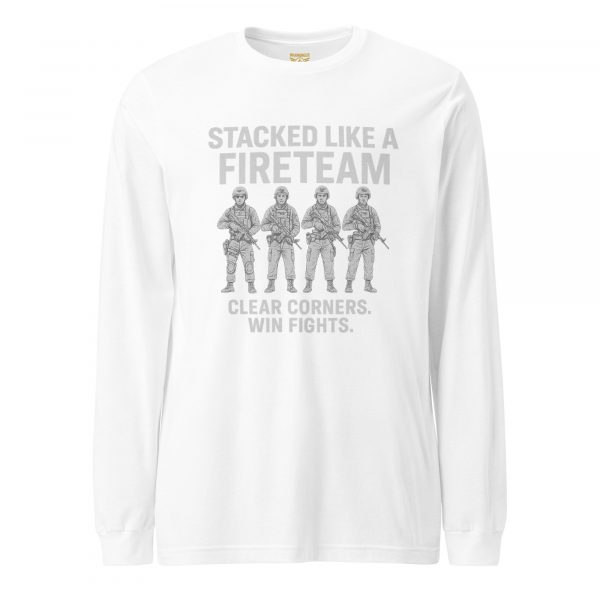 unisex-long-sleeve-tee-white-front-68b67cb840f48.jpg Stacked Like A Fireteam Long Sleeve | Select | XS-XL