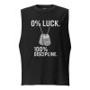 unisex-muscle-shirt-black-front-68c1710a6e67d.jpg 0% Luck 100% Discipline Muscle Shirt | Select | 2X