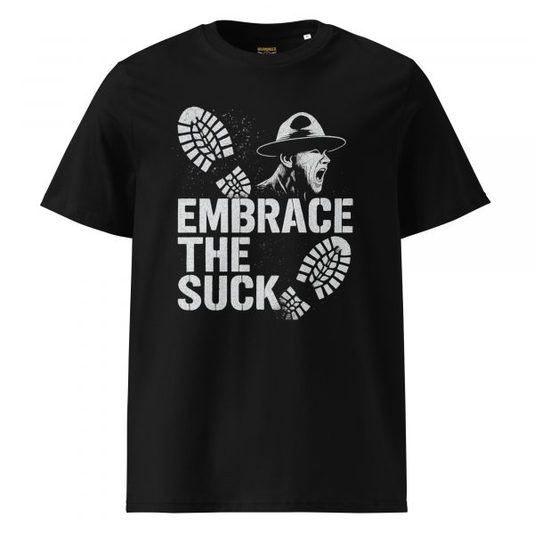 unisex-organic-cotton-t-shirt-black-front-68bf39e7e36d8.jpg Embrace The Suck Tee | Organic | 2-5X
