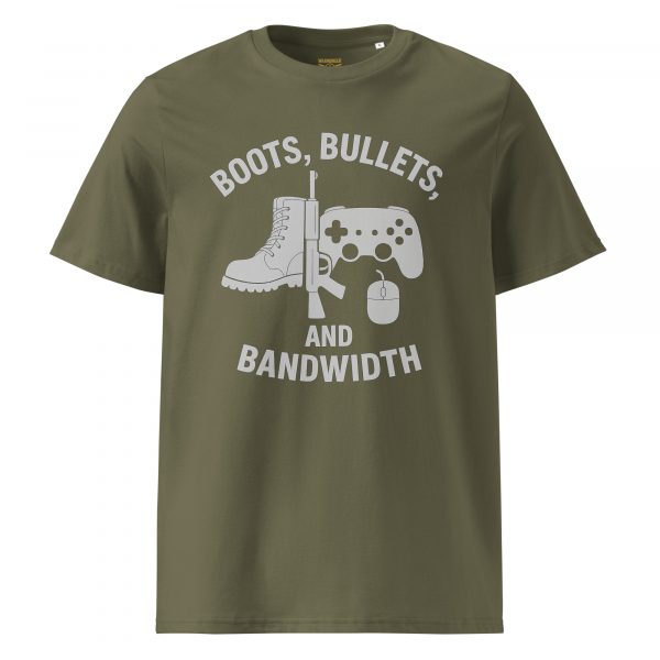 Boots, Bullets, and Bandwidth Tee | Organic | S-XL