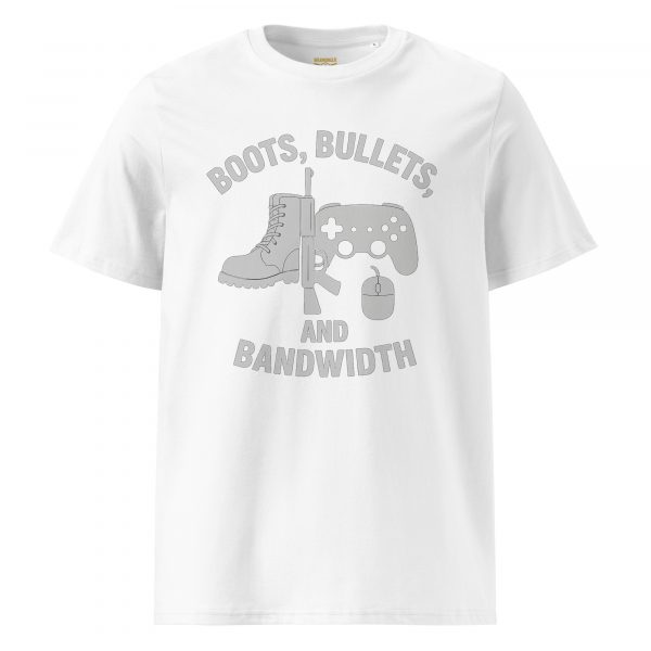 Boots, Bullets, and Bandwidth Tee | Organic | S-XL