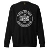 unisex-premium-sweatshirt-black-front-68c345fd62618.jpg Virtual Battalion Real Brotherhood Crewneck | Premium | 2-3X