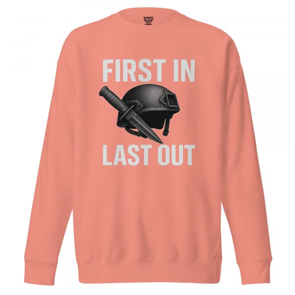 unisex-premium-sweatshirt-dusty-rose-front-68c3458bbd4b3.jpg First In Last Out Crewneck | Premium | 2-3X
